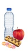 Bottle and apple